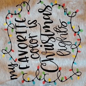 Great Gift - Christmas sweatshirt 6-12 months holiday lights + Honest Headband